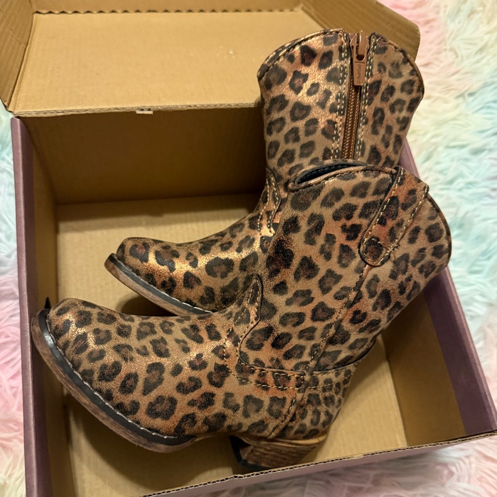 Roper Toddlers Leopard Print Boots